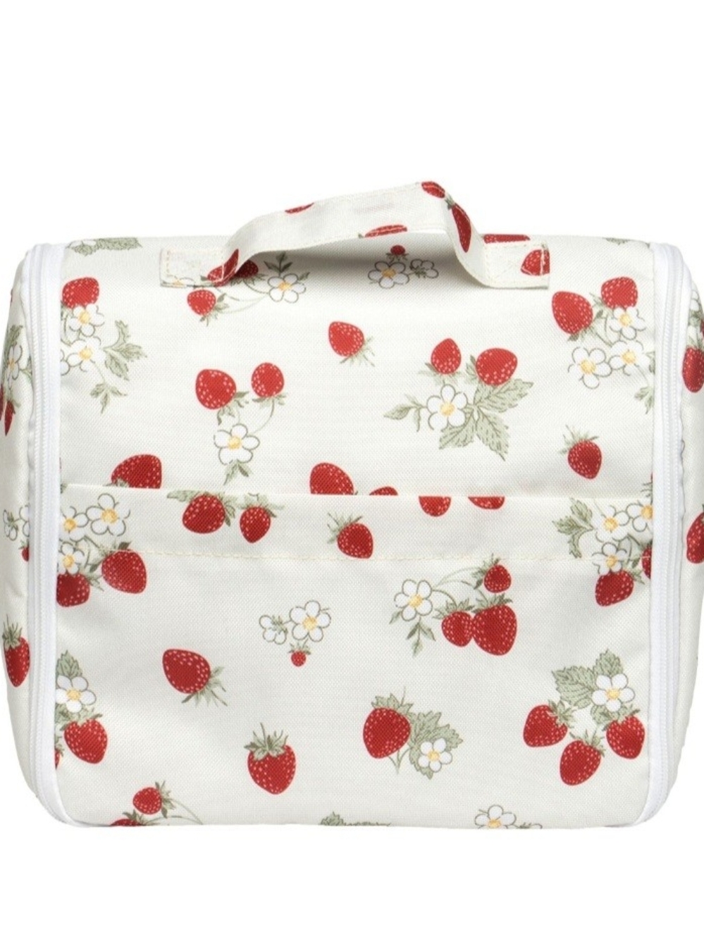 The Big One Strawberry-Print White Travel Bag